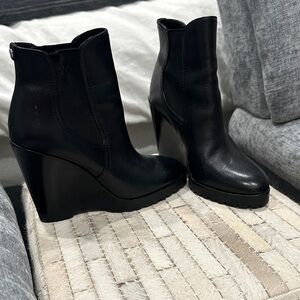 MICHAEL Michael Kors Black Wedge Heeled Boots